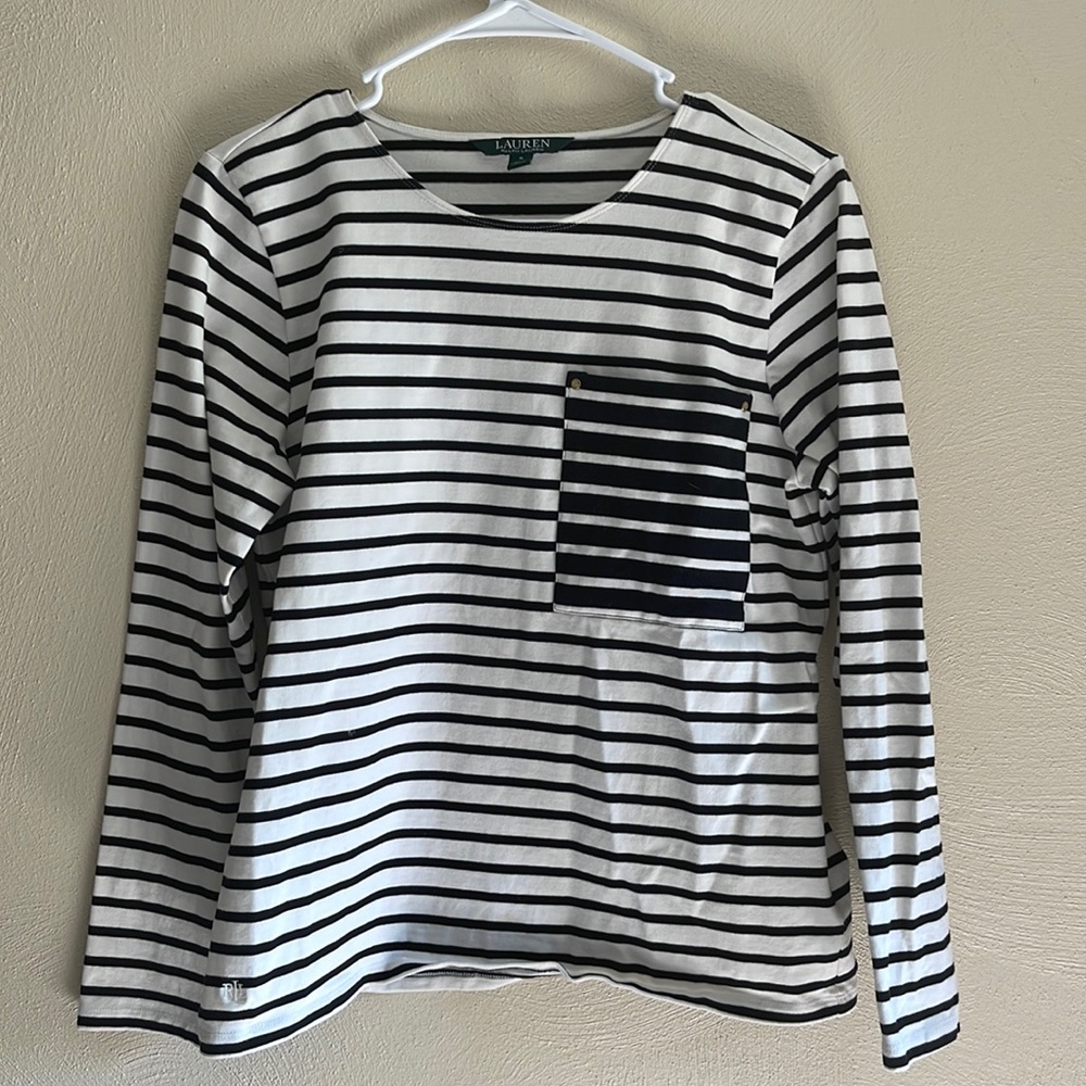 LIKE NEW- Lauren Ralph Lauren long sleeve pocket front shirt